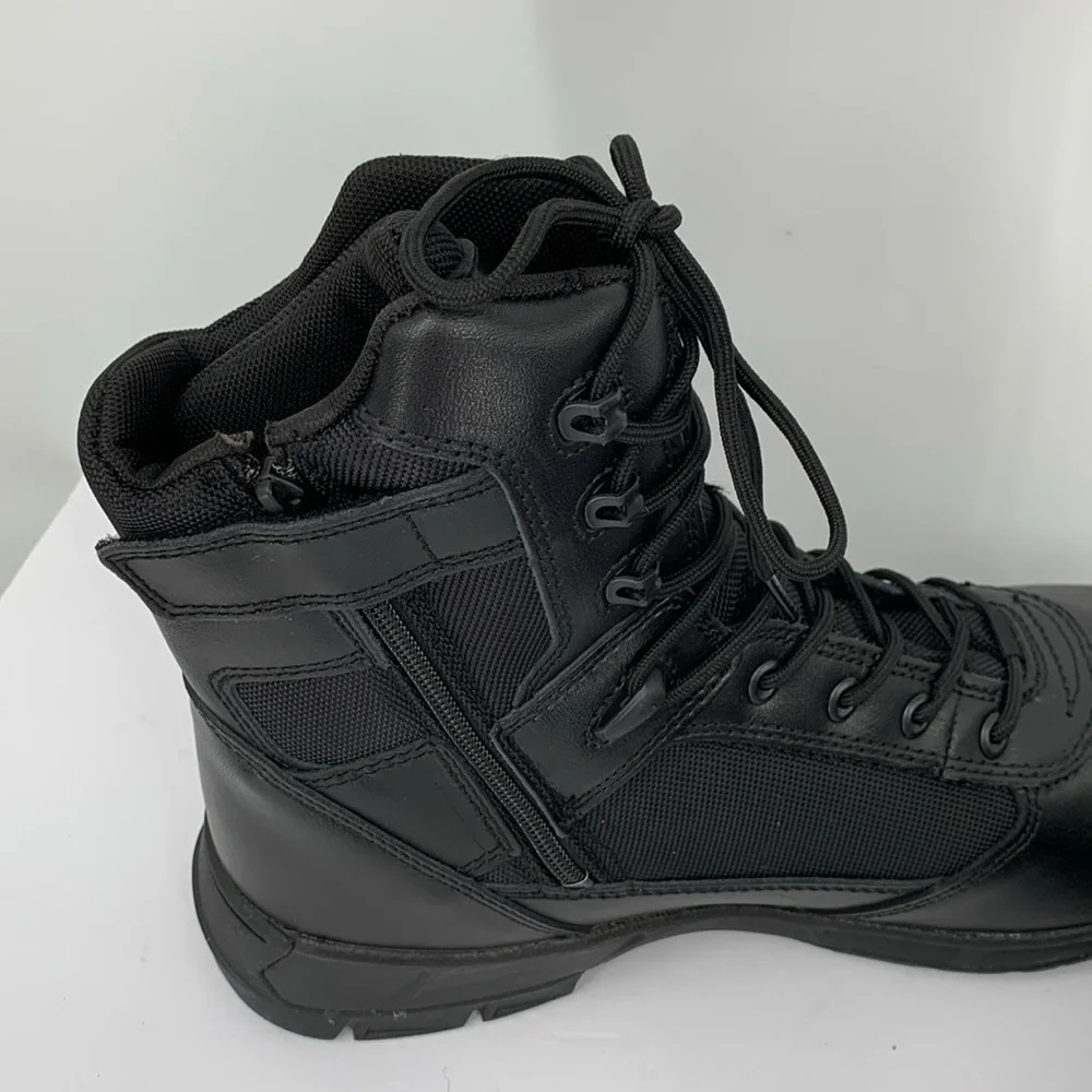 Bates military tactical boots combat black side zipper work E03180 men new 12